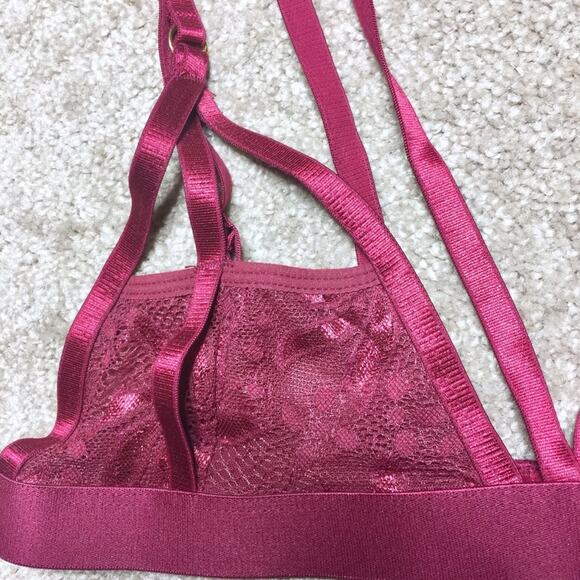 Anemone Strappy Lace Red Bralette Size Small - Picture 4 of 8